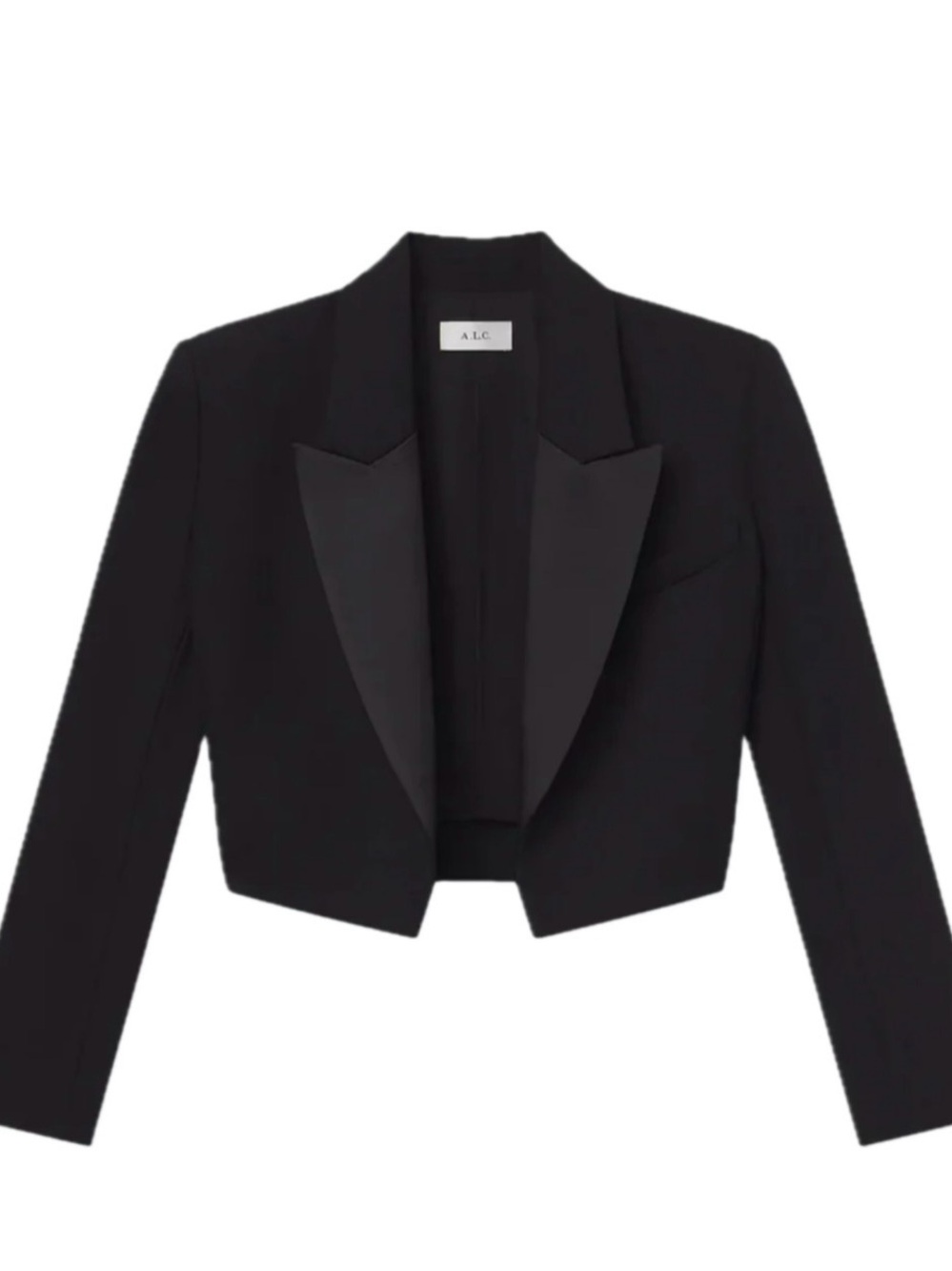NWT A.L.C. Black Cropped Tuxedo Jacket